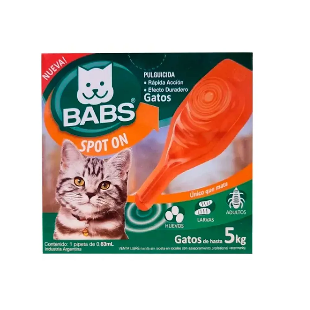 Babs Stop On Pulguicida Garrapaticida Para Gatos Rápido Y Seguro
