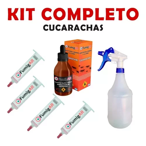 Kit Venenos Insecticidas Mata Cucarachas Gel Liquido