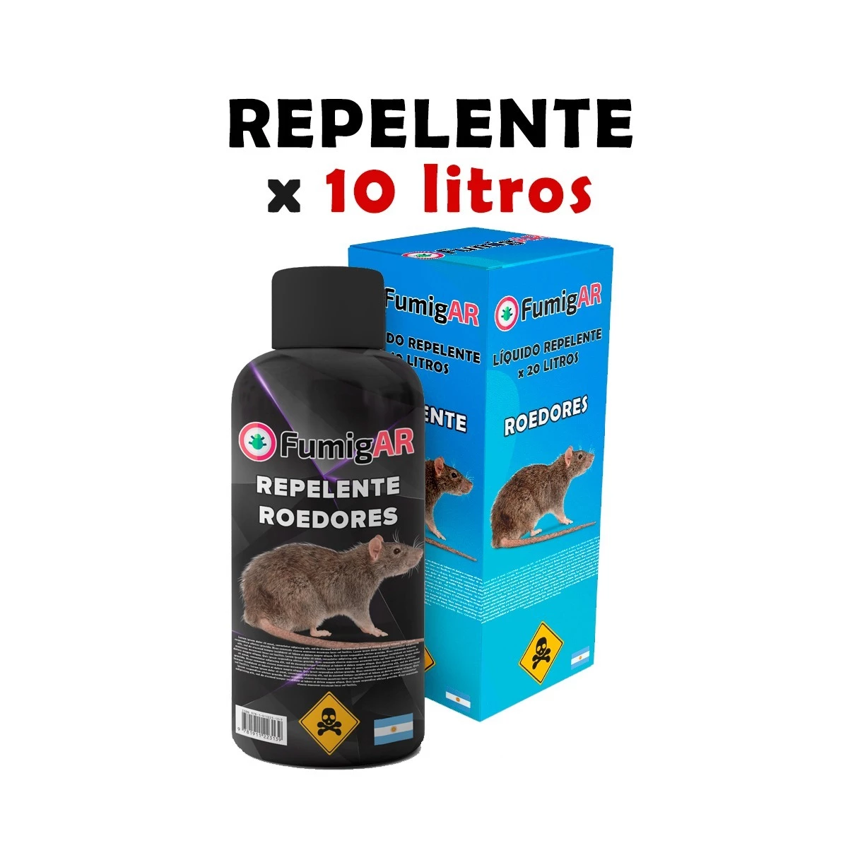Repelente Para Ratas Negra Ahuyenta Roedores Raton Laucha - 10 litros