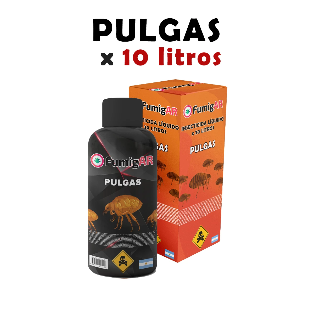 Insecticida Veneno Liquido Para Fumigar Pulgas Garrapatas - 10 litros