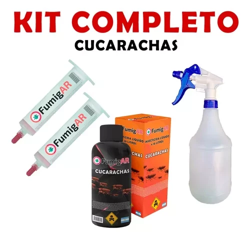 Kit Insecticida Liquido Para Fumigar Cucarachas Veneno Mata - Grande
